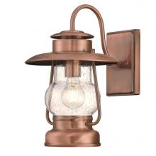  6373100 - Wall Fixture Washed Copper Finish Clear Seeded Glass