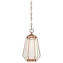  6373700 - Dimmable LED Pendant Washed Copper Finish Clear Seeded Glass