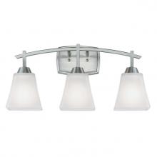  6573600 - 3 Light Wall Fixture Brushed Nickel Finish Frosted Glass