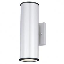  6579300 - Dimmable LED Up and Down Light Wall Fixture Nickel Luster Finish Frosted Glass