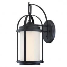  6579900 - Wall Fixture Matte Black Finish Frosted Glass