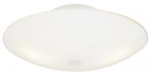  6624200 - 13 in. 2 Light Semi-Flush White Finish White Glass