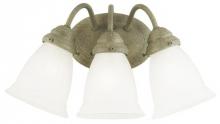  6649900 - 3 Light Wall Fixture Cobblestone Finish Frosted Glass