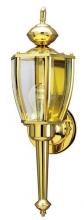  6692400 - Wall Fixture Polished Brass Finish Clear Curved Beveled Glass Panels