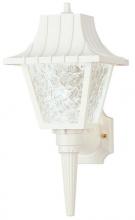  6694600 - Polycarbonate Wall Fixture with Removable Tail White Finish Clear Textured Acrylic Lens