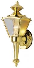  6696400 - Wall Fixture Polished Brass Finish Clear Glass Panels