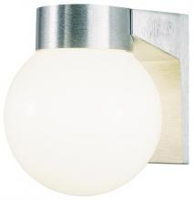  6797800 - Wall Fixture Brushed Aluminum Finish White Threaded Glass Globe