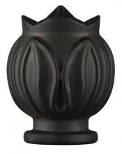  7000400 - Semi Ornate Floral Lamp Finial Oil Rubbed Bronze Finish