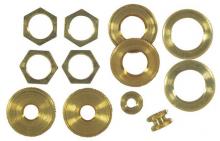  7015300 - 12 Assorted Locknuts Solid Brass
