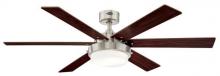  7205100 - 52 in. Brushed Nickel Finish Reversible Blades (Rosewood/Light Maple) Opal Frosted Glass