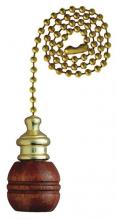  7700700 - Sculptured Walnut Wooden Ball Polished Brass Finish