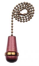 7729100 - Walnut Wooden Cone Antique Brass Finish