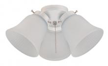  7784700 - LED Cluster Ceiling Fan Light Kit White Finish Frosted Ribbed Glass