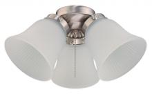  7784900 - LED Cluster Ceiling Fan Light Kit Brushed Nickel Finish Frosted Ribbed Glass