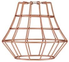  8508500 - Brushed Copper Angled Bell Cage Shade