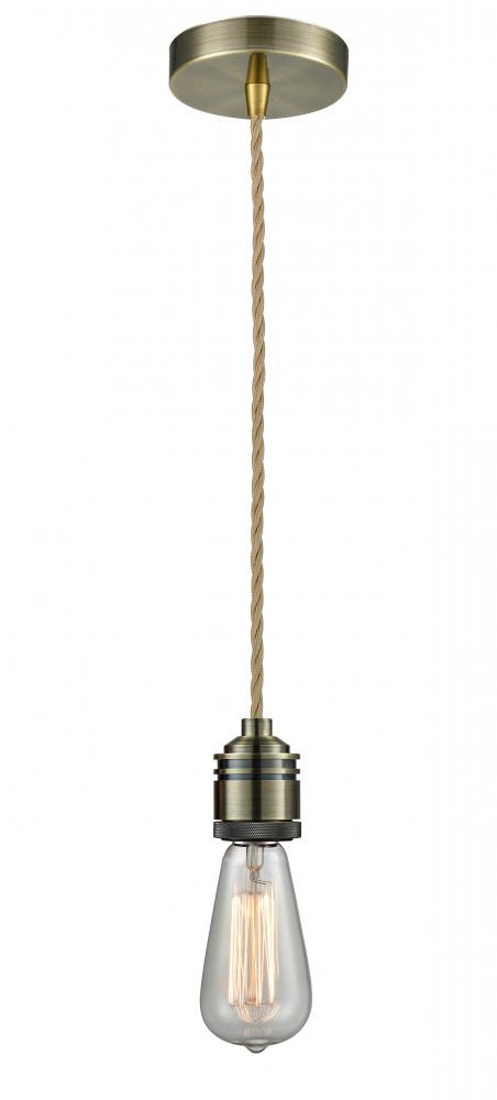 Winchester - 1 Light - 2 inch - Antique Brass - Cord hung - Mini Pendant