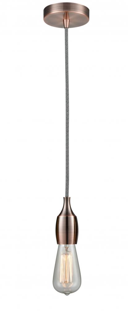 Chelsea - 1 Light - 2 inch - Antique Copper - Cord hung - Mini Pendant
