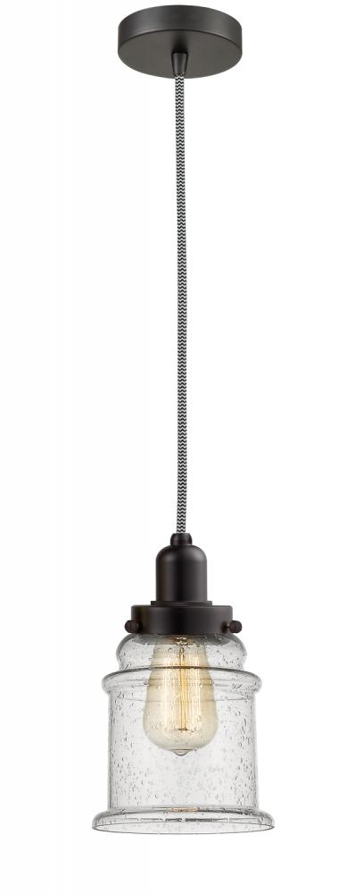 Whitney - 1 Light - 8 inch - Oil Rubbed Bronze - Cord hung - Mini Pendant