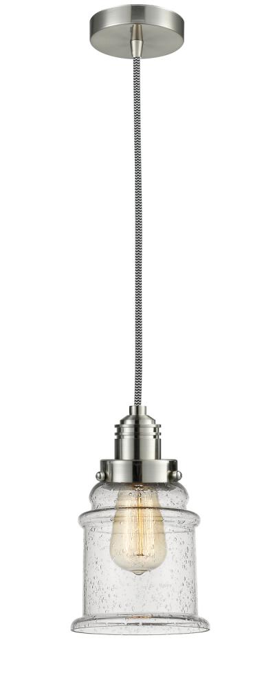 Winchester - 1 Light - 8 inch - Satin Nickel - Cord hung - Mini Pendant