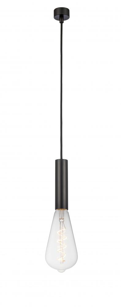 Edison - 1 Light - 4 inch - Matte Black - Cord hung - Mini Pendant