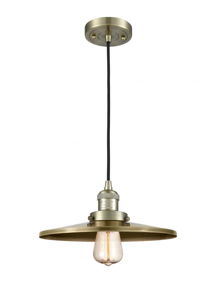 Appalachian - 1 Light - 12 inch - Antique Brass - Cord hung - Mini Pendant