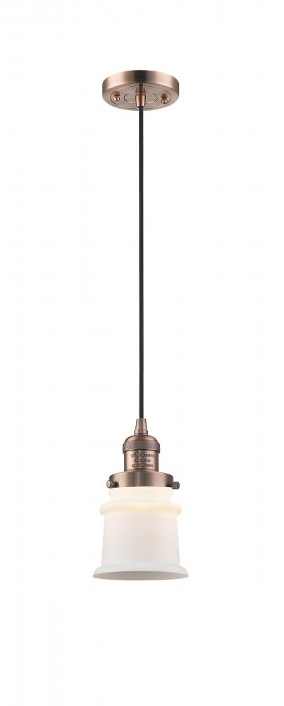 Canton - 1 Light - 5 inch - Antique Copper - Cord hung - Mini Pendant