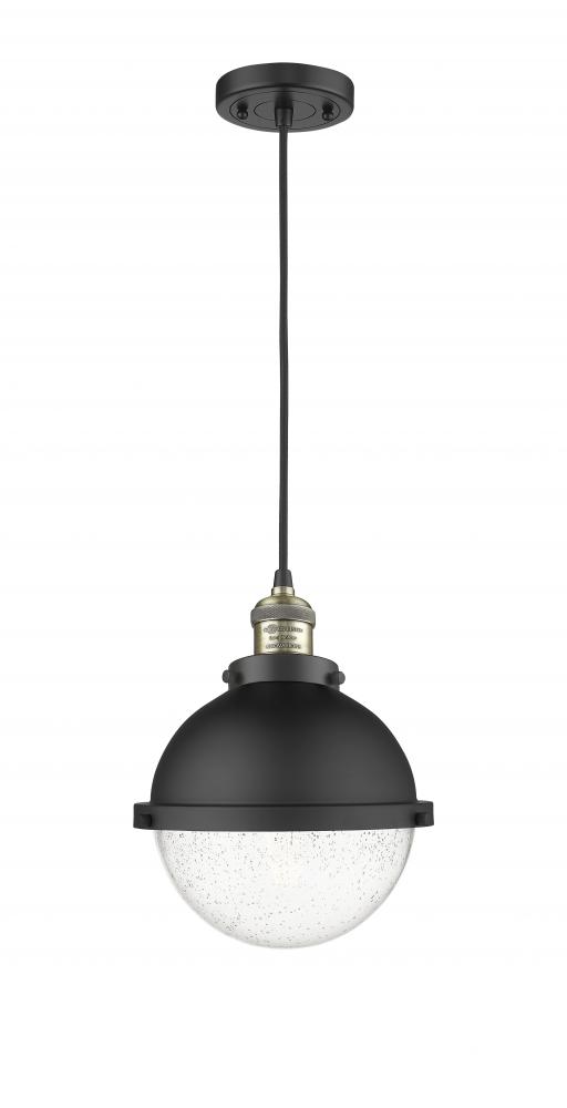 Hampden - 1 Light - 9 inch - Black Antique Brass - Cord hung - Mini Pendant