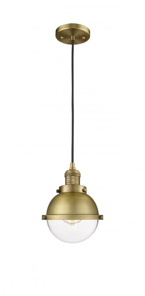 Hampden - 1 Light - 7 inch - Brushed Brass - Cord hung - Mini Pendant