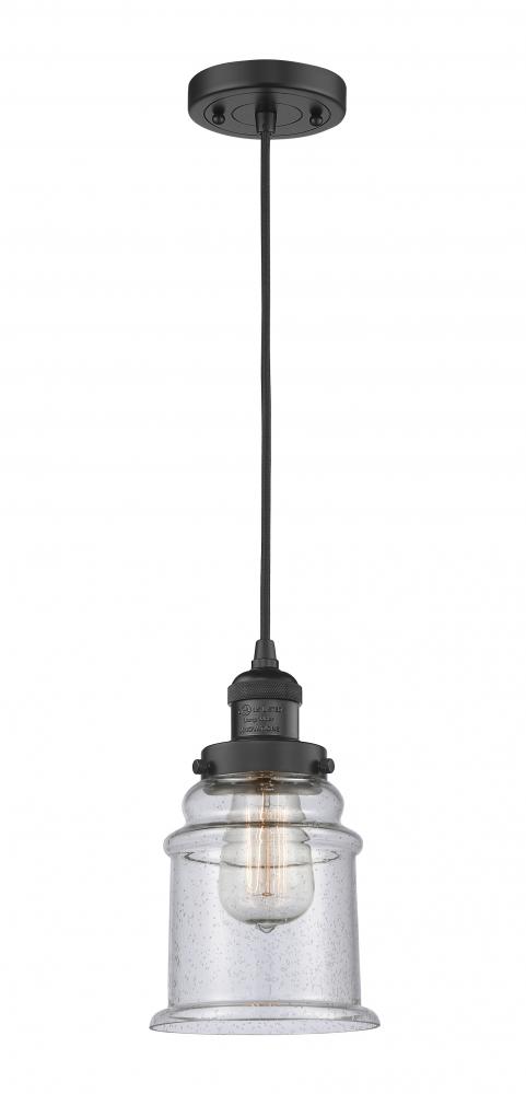 Canton - 1 Light - 6 inch - Matte Black - Cord hung - Mini Pendant