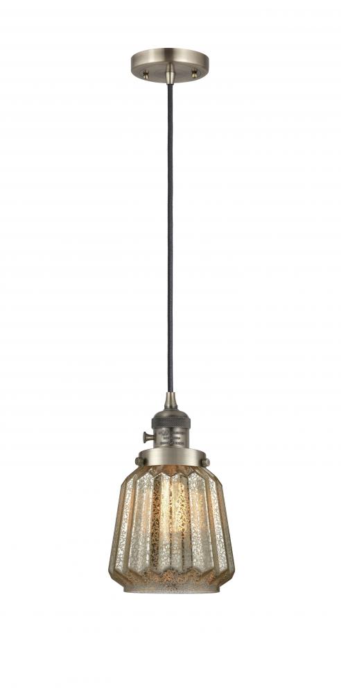 Chatham - 1 Light - 7 inch - Antique Brass - Cord hung - Mini Pendant