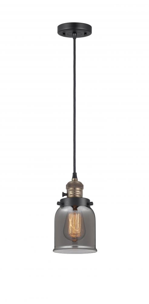 Bell - 1 Light - 5 inch - Black Antique Brass - Cord hung - Mini Pendant