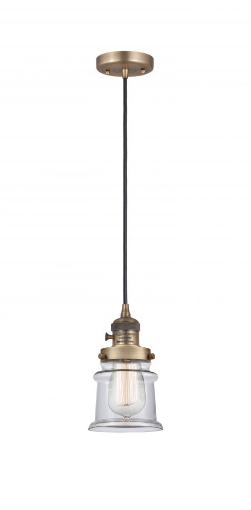 Canton - 1 Light - 5 inch - Brushed Brass - Cord hung - Mini Pendant