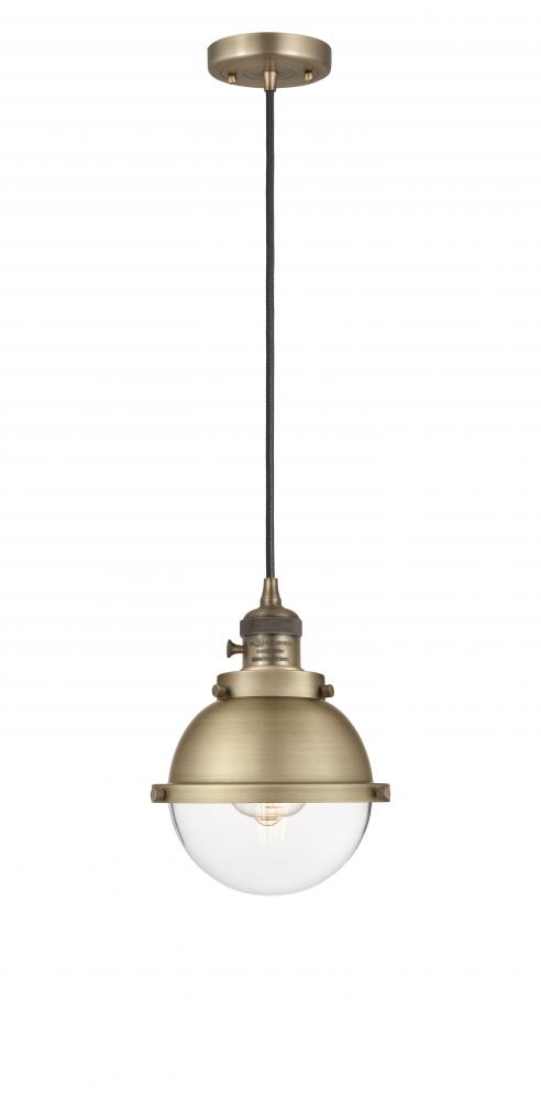 Hampden - 1 Light - 7 inch - Brushed Brass - Cord hung - Mini Pendant