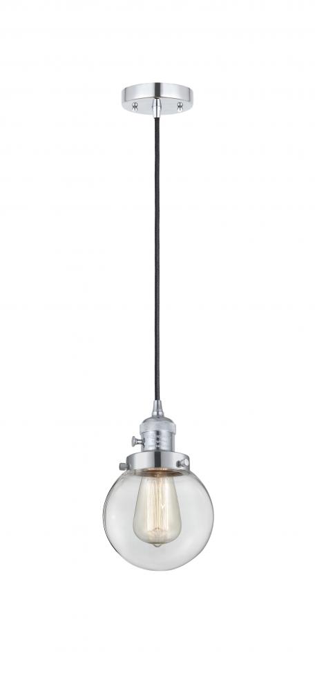 Beacon - 1 Light - 6 inch - Polished Chrome - Cord hung - Mini Pendant