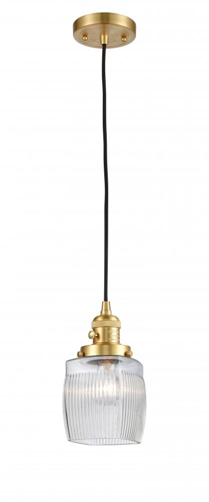 Colton - 1 Light - 6 inch - Satin Gold - Cord hung - Mini Pendant