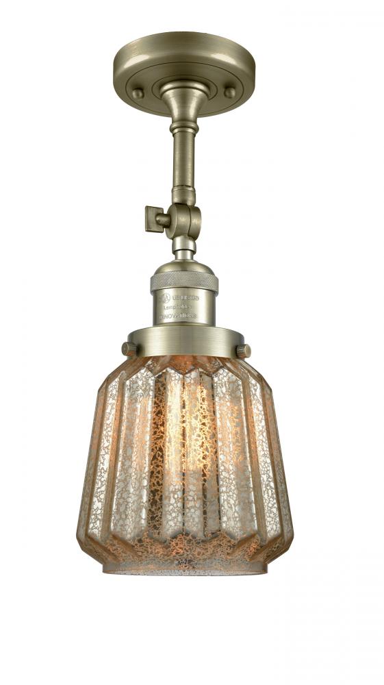 Chatham - 1 Light - 7 inch - Antique Brass - Semi-Flush Mount