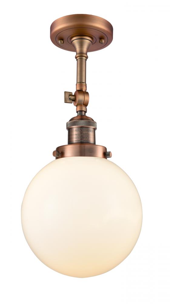 Beacon - 1 Light - 8 inch - Antique Copper - Semi-Flush Mount