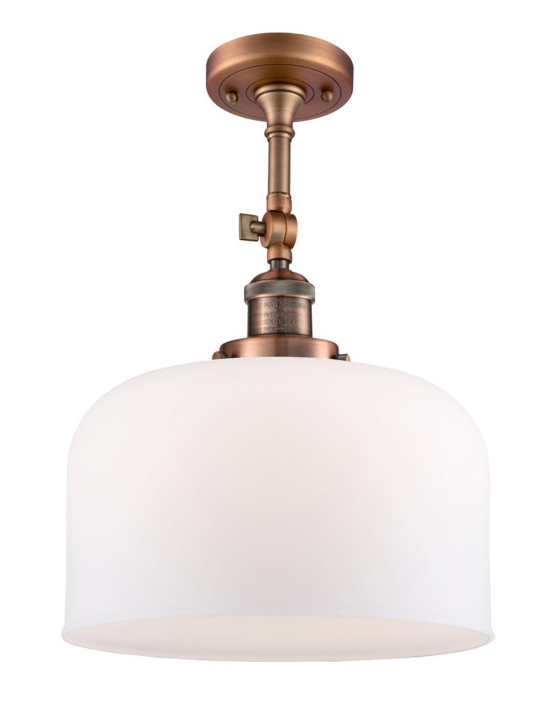 Bell - 1 Light - 12 inch - Antique Copper - Semi-Flush Mount