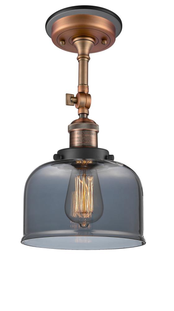 Bell - 1 Light - 8 inch - Antique Copper - Semi-Flush Mount