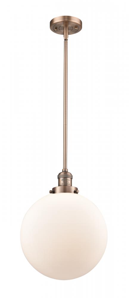 Beacon - 1 Light - 12 inch - Antique Copper - Stem Hung - Mini Pendant