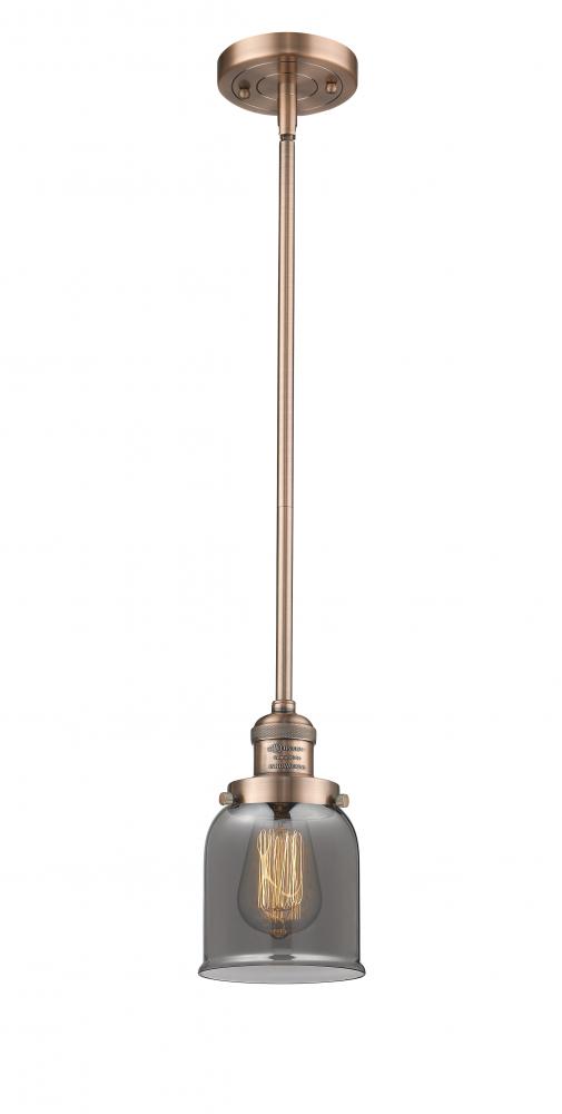 Bell - 1 Light - 5 inch - Antique Copper - Stem Hung - Mini Pendant