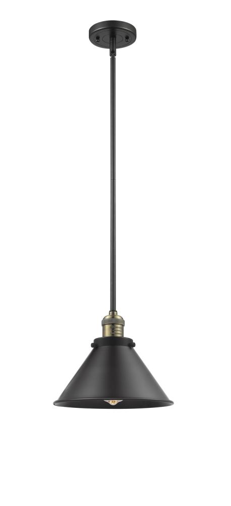 Briarcliff - 1 Light - 10 inch - Black Antique Brass - Stem Hung - Mini Pendant