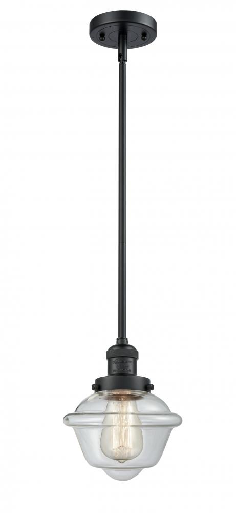 Oxford - 1 Light - 8 inch - Matte Black - Stem Hung - Mini Pendant