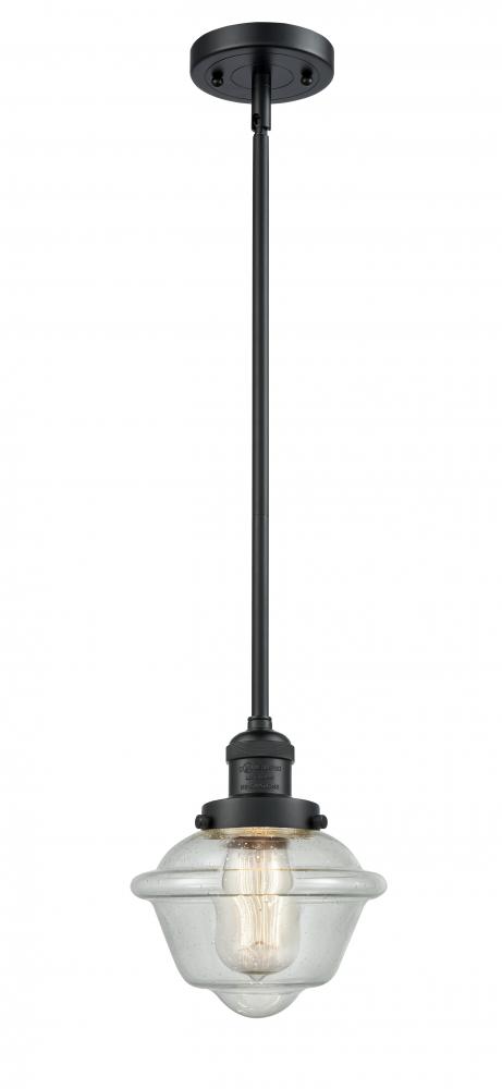 Oxford - 1 Light - 8 inch - Matte Black - Stem Hung - Mini Pendant