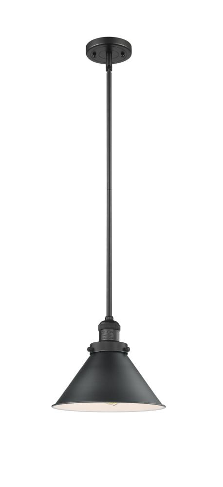 Briarcliff - 1 Light - 10 inch - Matte Black - Stem Hung - Mini Pendant