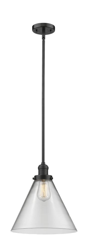 Cone - 1 Light - 12 inch - Oil Rubbed Bronze - Stem Hung - Mini Pendant