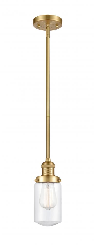 Dover - 1 Light - 5 inch - Satin Gold - Stem Hung - Mini Pendant