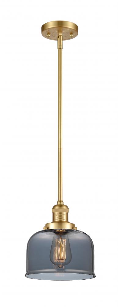 Bell - 1 Light - 8 inch - Satin Gold - Stem Hung - Mini Pendant