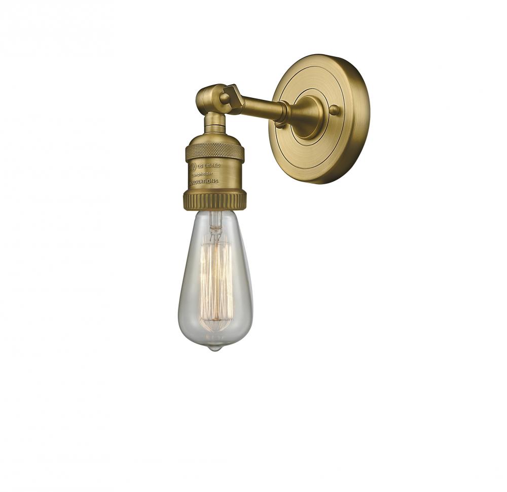 Bare Bulb - 1 Light - 5 inch - Brushed Brass - Sconce