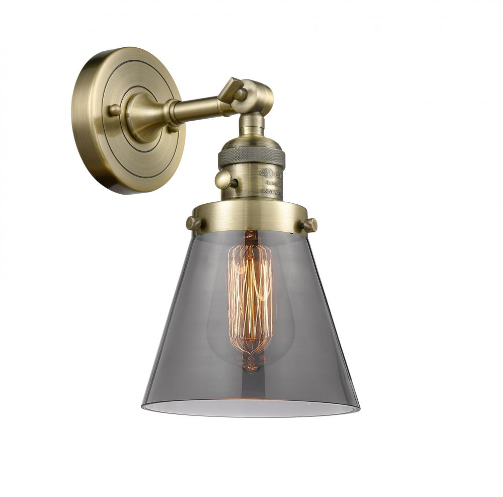 Cone - 1 Light - 6 inch - Antique Brass - Sconce